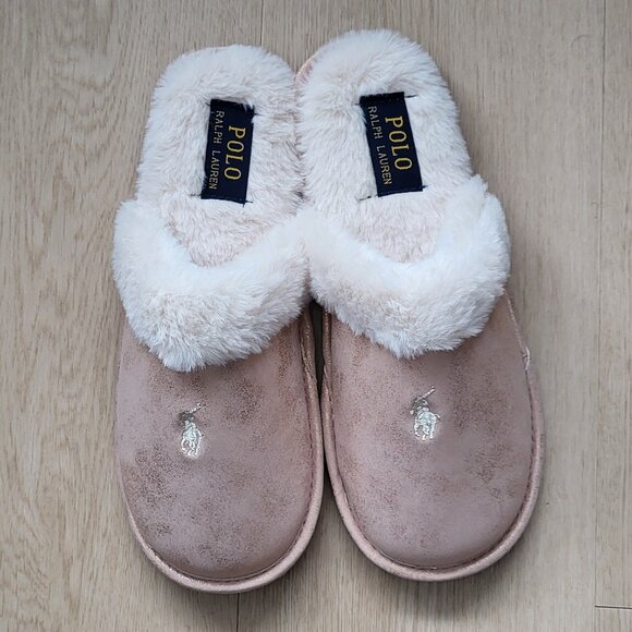 NEW Polo Ralph Lauren Women's Pink Metallic Summit Scuff II Size 9 Slippers - Picture 4 of 7